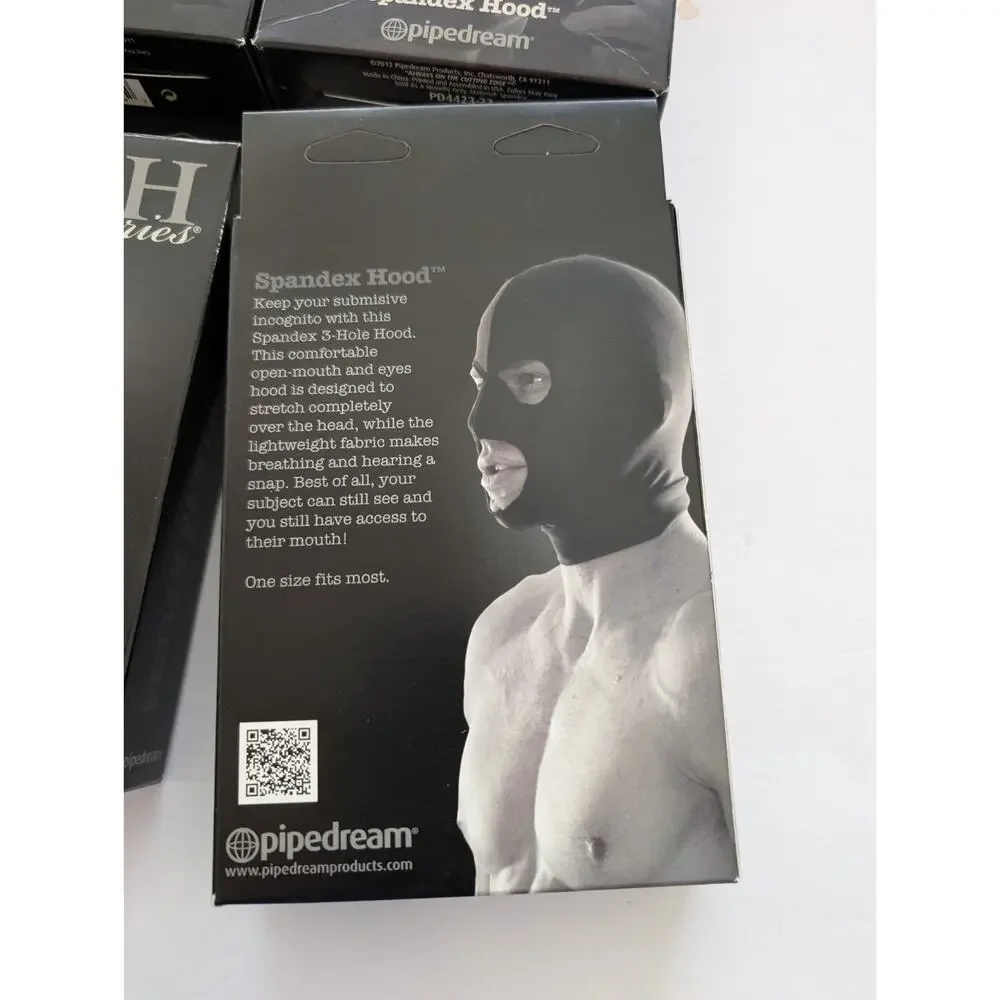 Lot of 10 Pipedream Spandex Hood Black Unisex Mask Bulk Protest Undercover SEO